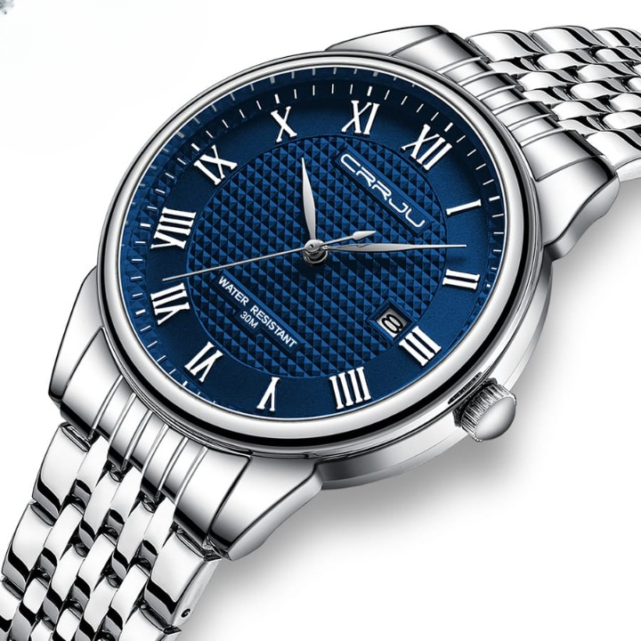 CRRJU 5010 Quartz Classic Stainless Steel Men’s Watch