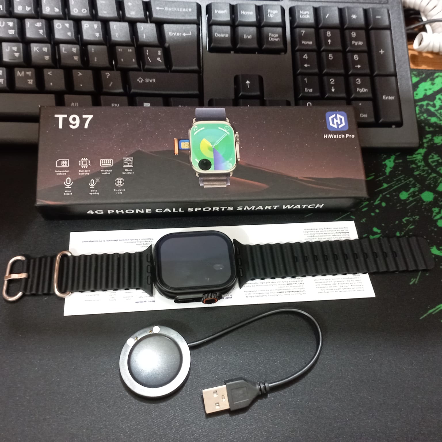 T97 Bluetooth Calling Smartwatch – Black Color image T97 Bluetooth Calling Smartwatch